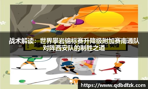 战术解读：世界攀岩锦标赛升降级附加赛南通队对阵西安队的制胜之道